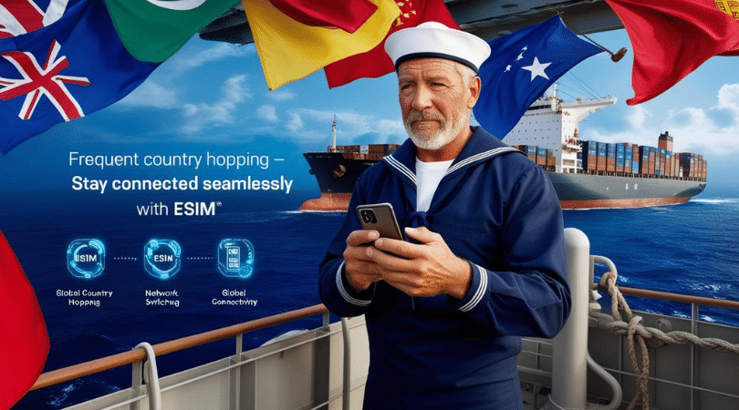 Seafarer pondering the best way to stay connected while traveling across international waters.