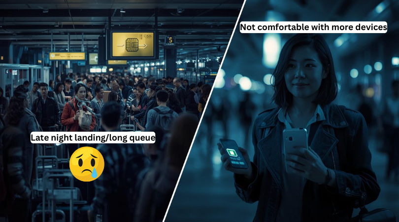 Comparison chart showing when Pocket WiFi is better versus when eSIM is ideal for travelers.
