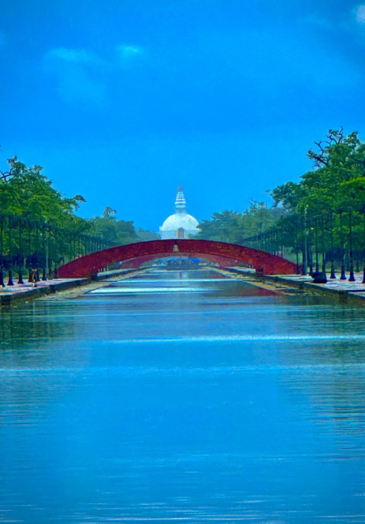 Peace Pagoda from Maya Devi Temple