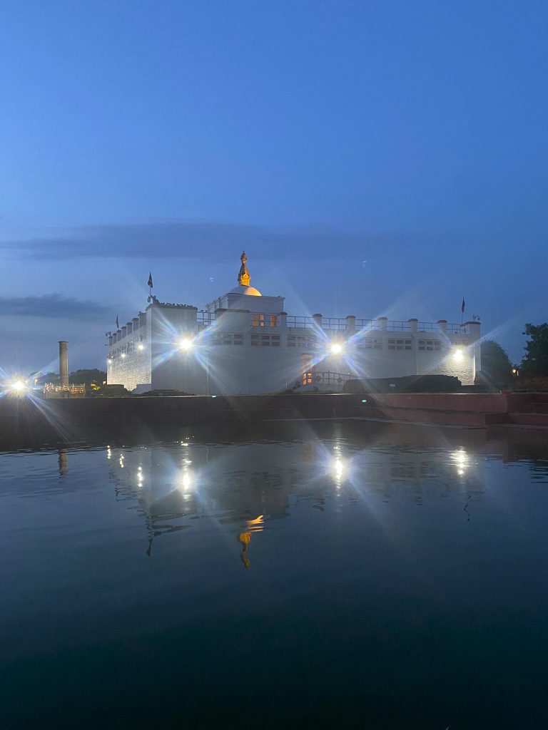 Maya Devi Temple in the evening