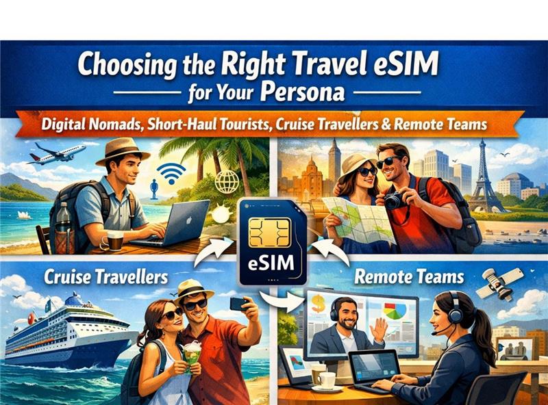 Hubbing Ecom Pvt Ltd | Choosing the Right Travel eSIM for Your Persona: Digital Nomads, Short-Haul Tourists, Cruise Travellers and Remote Teams