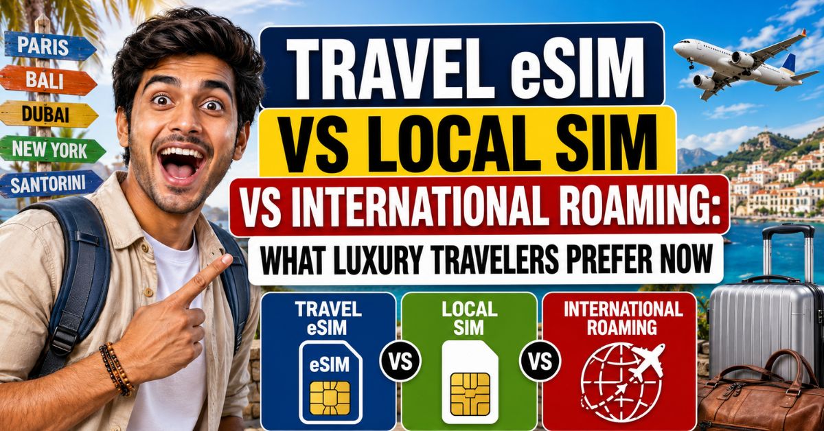 Hubbing Ecom Pvt Ltd | Travel eSIM vs Local SIM vs International Roaming: What Luxury Travelers Prefer Now