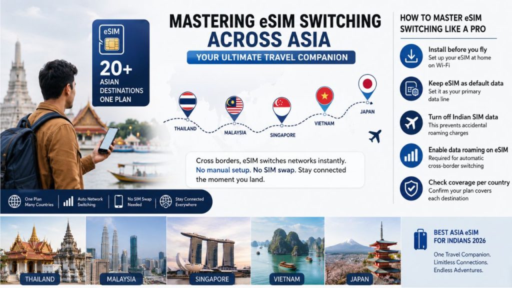Hubbing Ecom Pvt Ltd | Best Asia eSIM for Indians, NRIs and International Tourists: Travel Across Japan, Thailand, Singapore & More With One Plan
