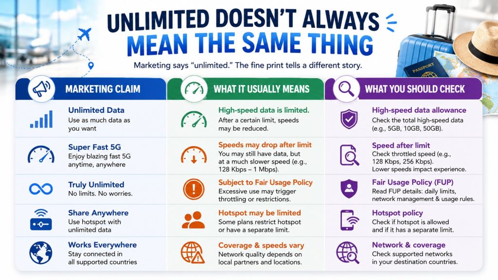 Hubbing Ecom Pvt Ltd | Is 'Unlimited' eSIM Really Unlimited? The Truth About Throttling & Hidden Data Limits