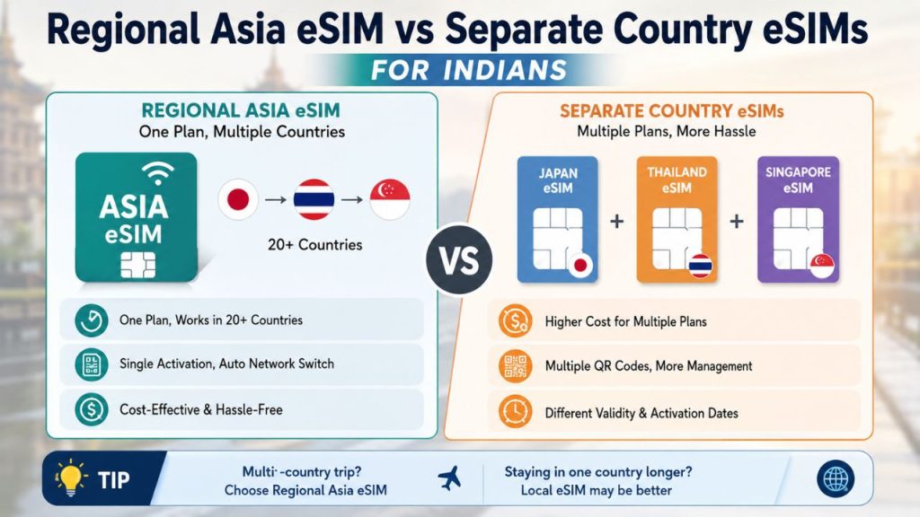Hubbing Ecom Pvt Ltd | Best Asia eSIM for Indians, NRIs and International Tourists: Travel Across Japan, Thailand, Singapore & More With One Plan