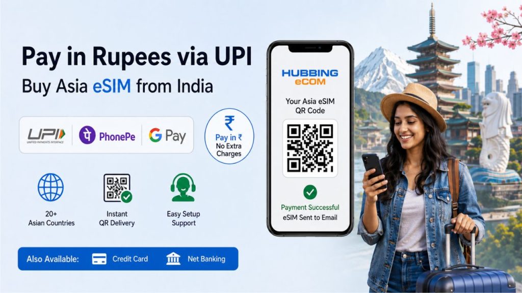 Hubbing Ecom Pvt Ltd | Best Asia eSIM for Indians, NRIs and International Tourists: Travel Across Japan, Thailand, Singapore & More With One Plan