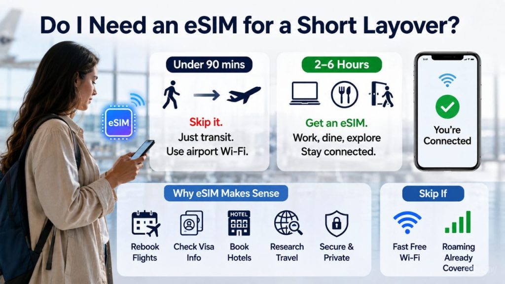 Hubbing Ecom Pvt Ltd | eSIM for Short Layovers and Airport Transit: Do You Really Need Data for 2–6 Hours?
