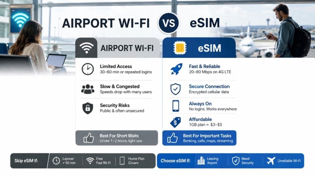 Hubbing Ecom Pvt Ltd | eSIM for Short Layovers and Airport Transit: Do You Really Need Data for 2–6 Hours?