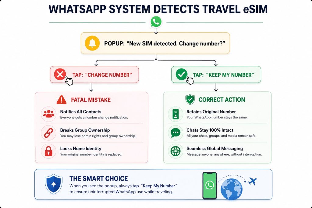 Hubbing Ecom Pvt Ltd | Symbaa  – Global eSIM & Travel SIM | How to Keep Your WhatsApp Number Active While Using a Travel eSIM