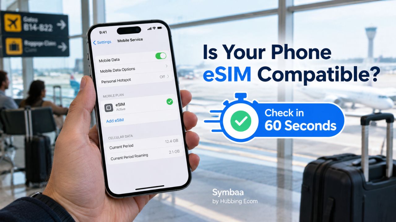 Hubbing Ecom Pvt Ltd | Symbaa  – Global eSIM & Travel SIM | Is Your Phone eSIM Compatible? Check in 60 Seconds