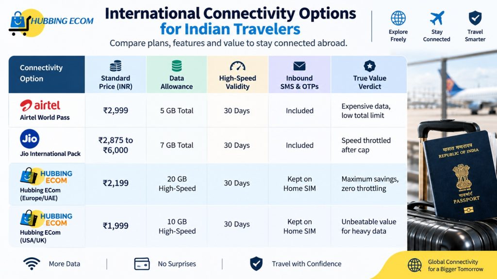 Hubbing Ecom Pvt Ltd | Symbaa  – Global eSIM & Travel SIM | Best eSIM for Indian Travelers Going Abroad: Complete 2026 Guide
