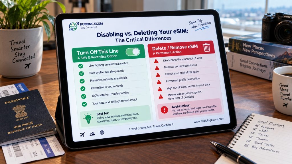 Hubbing Ecom Pvt Ltd | Symbaa  – Global eSIM & Travel SIM | Never Delete Your Travel eSIM: What Happens When You Tap 'Delete eSIM' & How to Recover