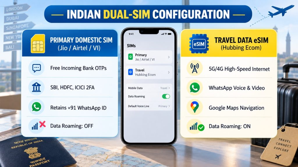 Hubbing Ecom Pvt Ltd | Symbaa  – Global eSIM & Travel SIM | Best eSIM for Indian Travelers Going Abroad: Complete 2026 Guide