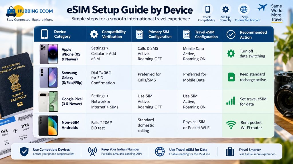 Hubbing Ecom Pvt Ltd | Symbaa  – Global eSIM & Travel SIM | Best eSIM for Indian Travelers Going Abroad: Complete 2026 Guide