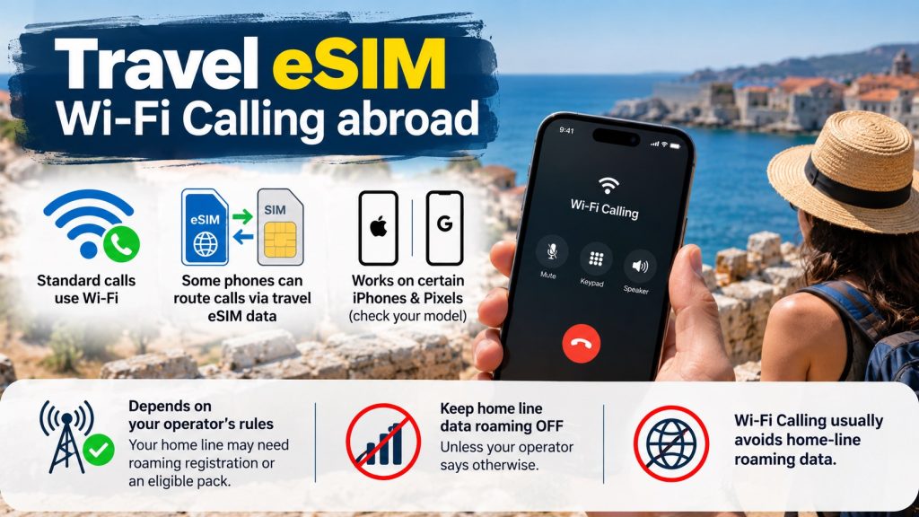 Hubbing Ecom Pvt Ltd | Symbaa  – Global eSIM & Travel SIM | Does Travel eSIM Support Wi-Fi Calling? How to Check Your Phone