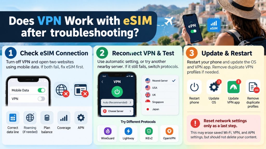 Hubbing Ecom Pvt Ltd | Symbaa  – Global eSIM & Travel SIM | Does a VPN Work with Travel eSIM? Common Problems, Fixes & Tips